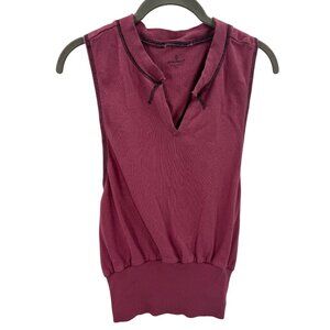 Free People FP Movement Light Maroon Sleeveless Top With Twisted Open Back Small
